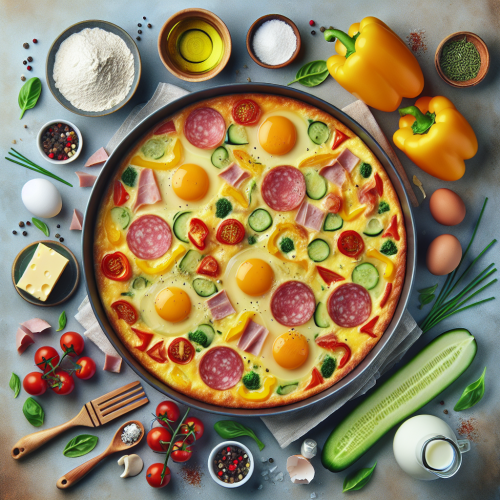 Frittata z wędlinami i warzywami