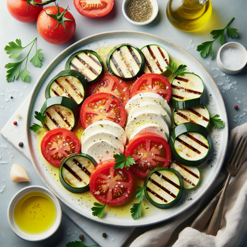 Sałatka z grillowaną cukinią Caprese