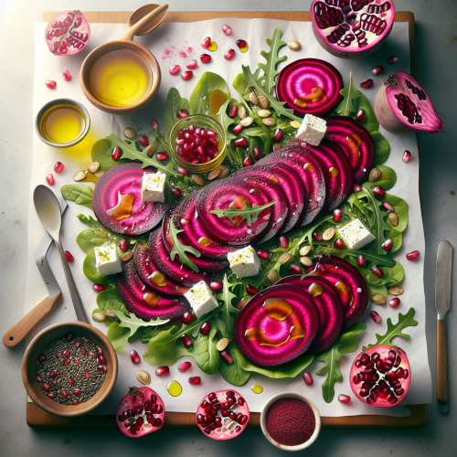 Carpaccio z buraka z granatem i ricottą