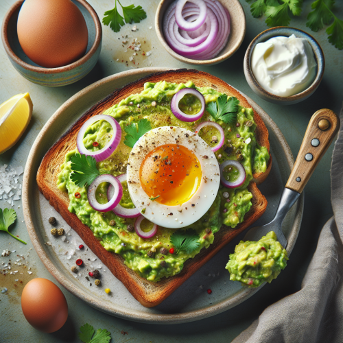 Kanapka z tartym jajkiem i guacamole