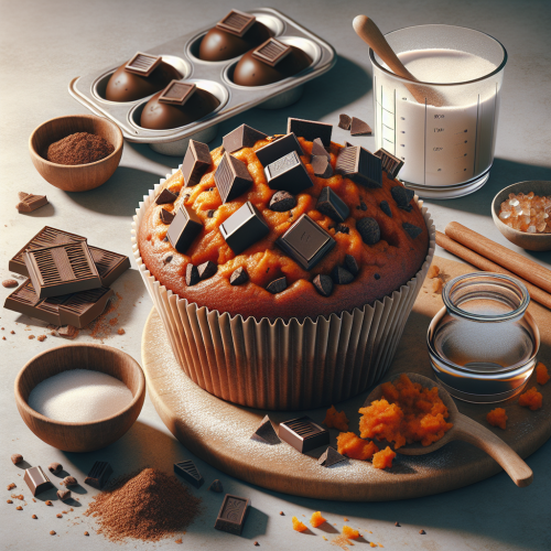 Wegetariańskie babeczki batatowe w stylu brownie