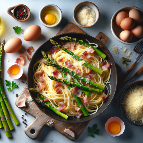 Carbonara ze szparagami