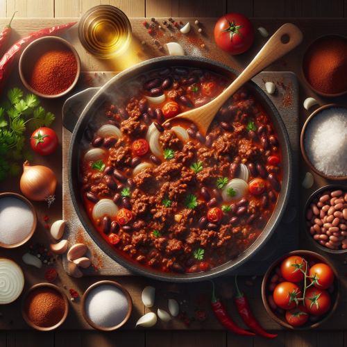 Klasyczne chili con carne z wołowiną i czerwoną fasolą