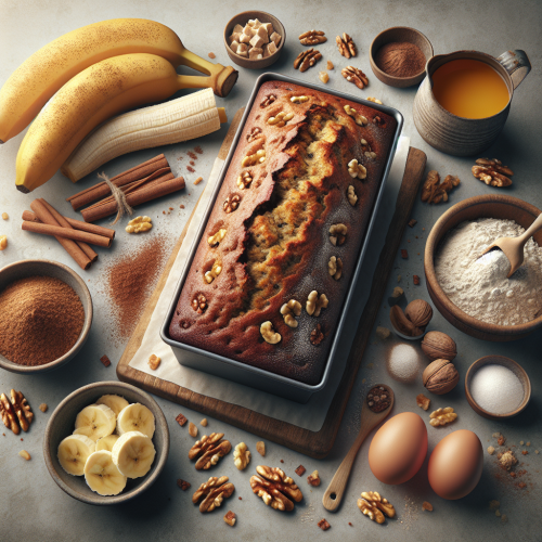 Fit chlebek bananowy z orzechami
