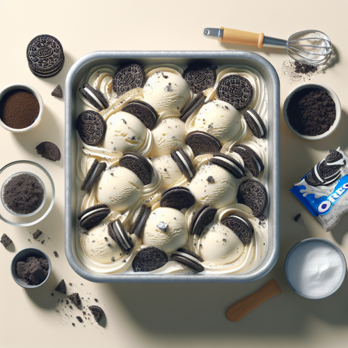 Kremowe lody śmietankowe z ciasteczkami Oreo