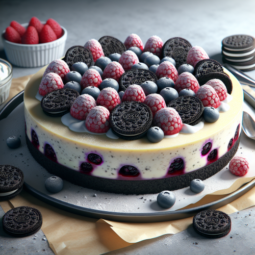 Sernik Oreo z jagodami bez pieczenia