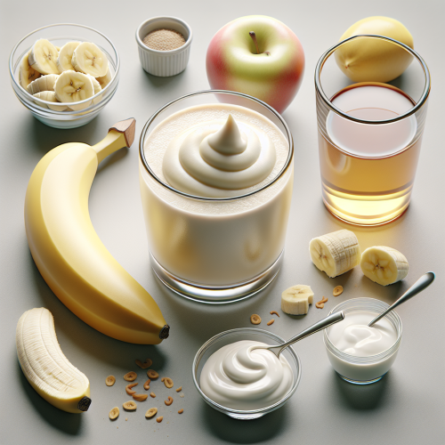 Kremowy koktajl bananowy z jogurtem