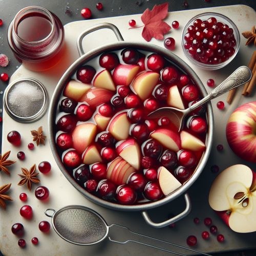 Kompot z żurawiny i jabłek