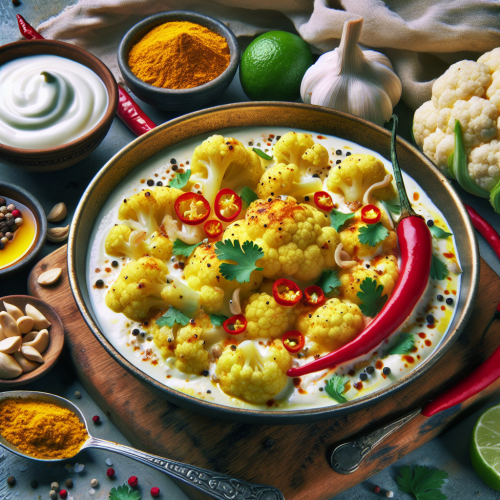 Kalafior w jogurtowym sosie curry