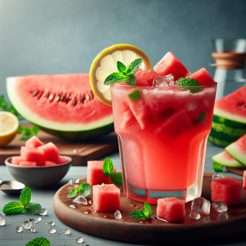 Orzeźwiająca lemoniada arbuzowa
