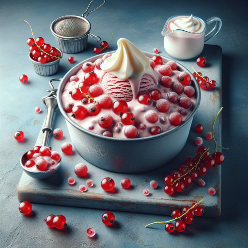 Kremowe lody porzeczkowe