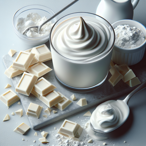 Kremowe lody z białej czekolady