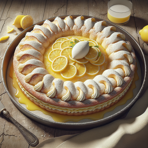 Mazurek cytrynowy z kremem lemon curd