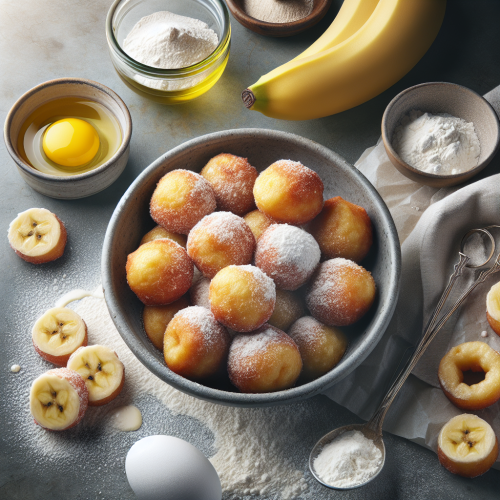 Mini pączki bananowe bez cukru i nabiału