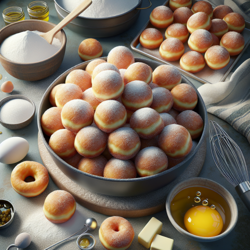 Mini pączki drożdżowe