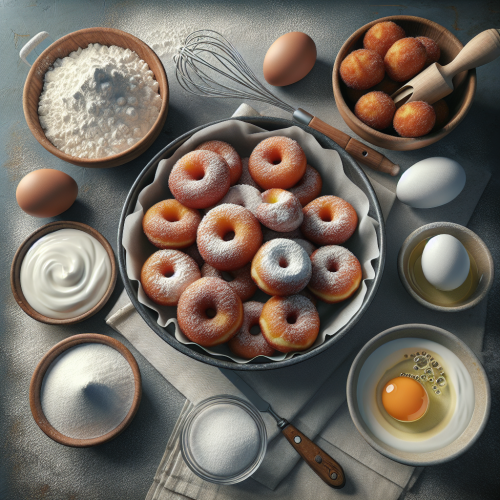 Mini pączki twarogowe z kwaśną śmietaną