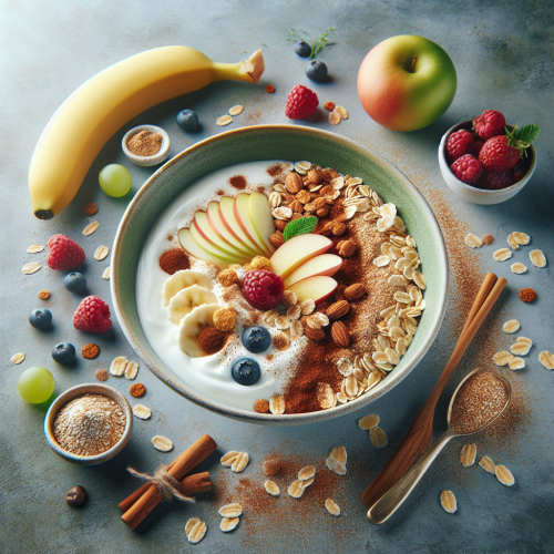 Muesli z jogurtem naturalnym i młodym jęczmieniem