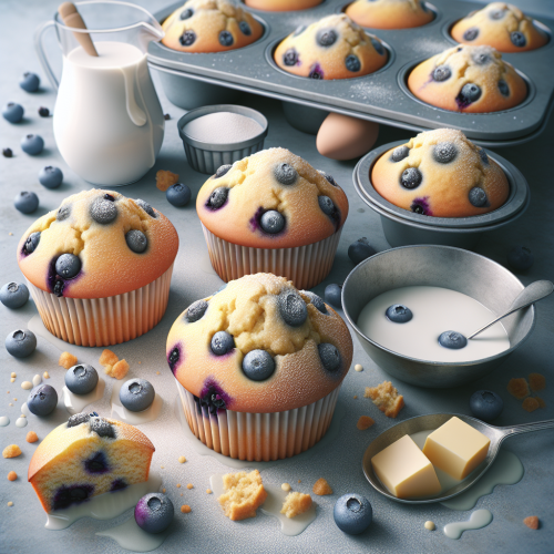 Puszyste muffinki z borówkami amerykańskimi