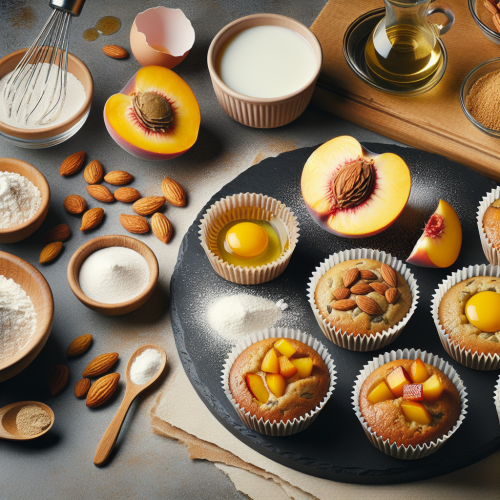Bezglutenowe muffiny z brzoskwiniami