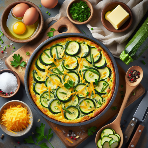 Pieczony omlet z cukinią