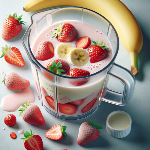 Letni koktajl truskawkowo-bananowy