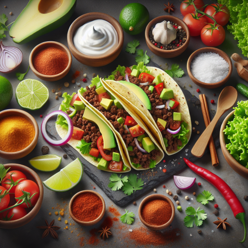 Tacos meksykańskie z mięsem mielonym i warzywami