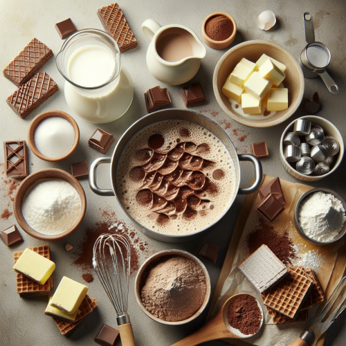 Domowe wafle kakaowe z mlekiem w proszku