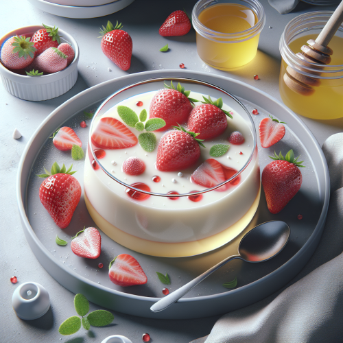 Panna cotta waniliowa z musem truskawkowym