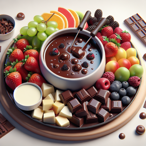 Fondue czekoladowe z owocami