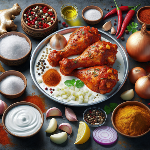 Pikantny kurczak tandoori z marynatą jogurtową