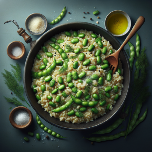 Risotto z bobem i koperkiem
