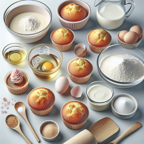 Puszyste muffiny waniliowe