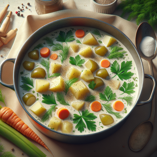 Kremowa zupa koperkowa na rosole