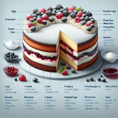 Tort jagodowy z kremem mascarpone