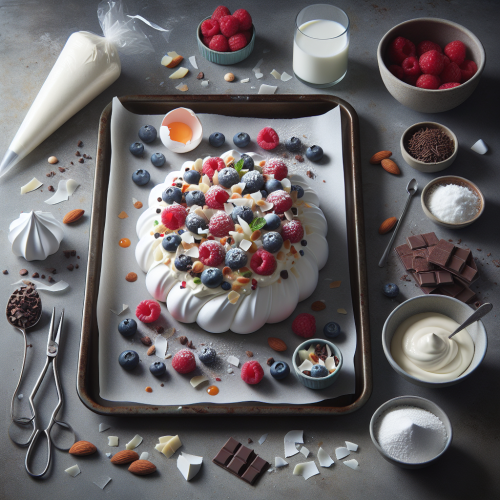 Mini Pavlova z erytrolem, skyrem i owocami