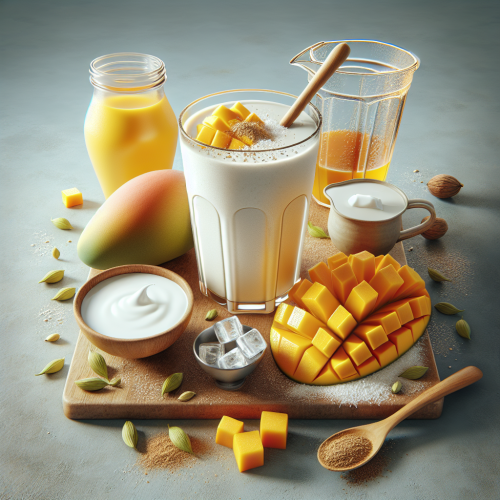 Orzeźwiające mango lassi z mlekiem kokosowym