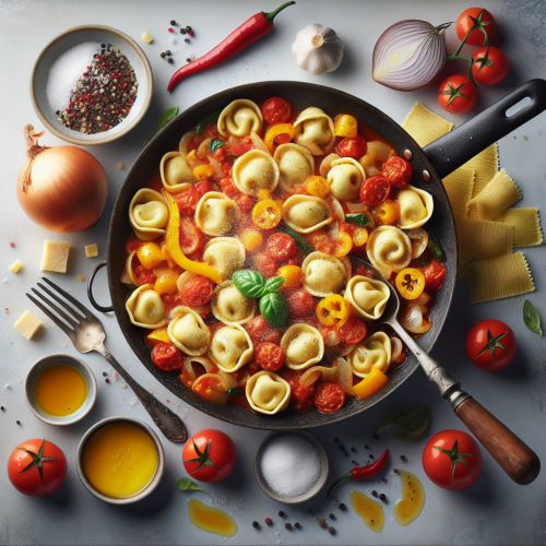 Tortellini w sosie warzywno-pomidorowym